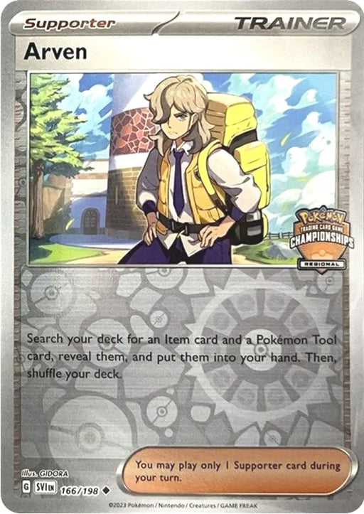 Arven (166/198) (Regional Championships) [League & Championship Cards] - Pokemon Single