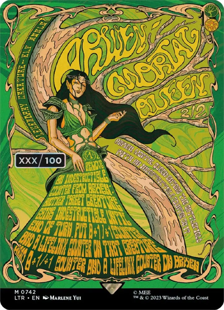 Arwen Mortal Queen (Borderless Poster) (Serialized) [The Lord of the Rings: Tales of Middle-Earth] - MTG Single