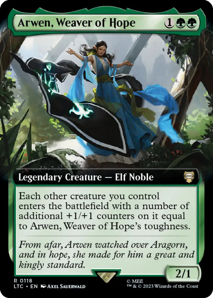 Arwen Weaver of Hope (Extended Art) [The Lord of the Rings: Tales of Middle-Earth Commander] - MTG Single
