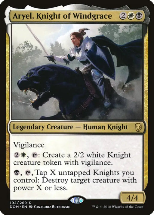 Aryel Knight of Windgrace [Dominaria] - MTG Single