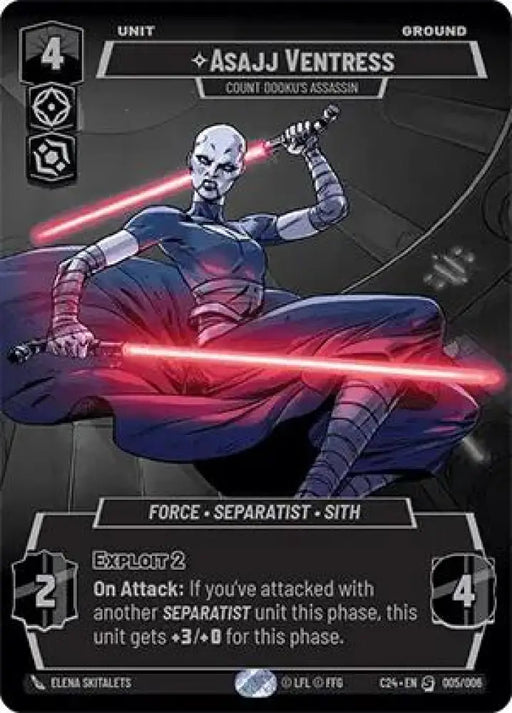 Asajj Ventress - Count Dooku’s Assassin (2024 Convention Exclusive) (005/006) [Miscellaneous] - Star Wars: Unlimited