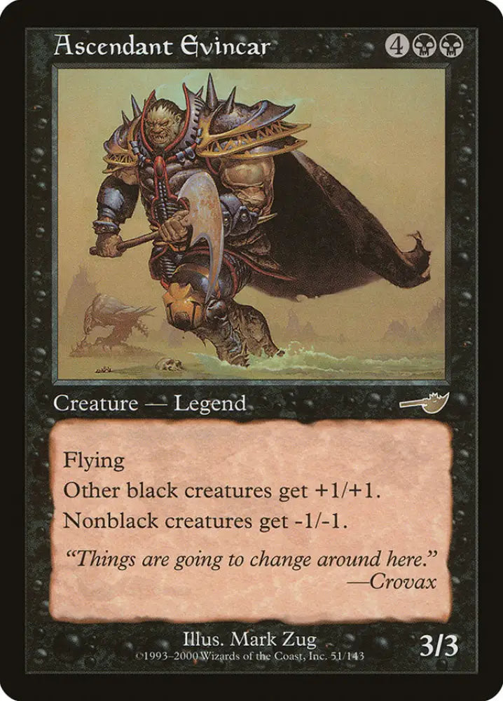 Ascendant Evincar [Nemesis] - MTG Single