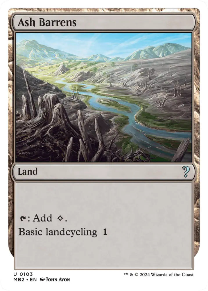 Ash Barrens (White Border) [Mystery Booster 2] - MTG Single