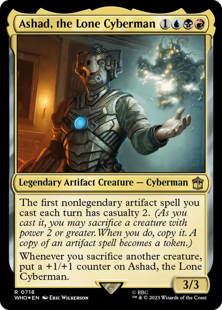Ashad the Lone Cyberman (Surge Foil) [Doctor Who] - MTG Single