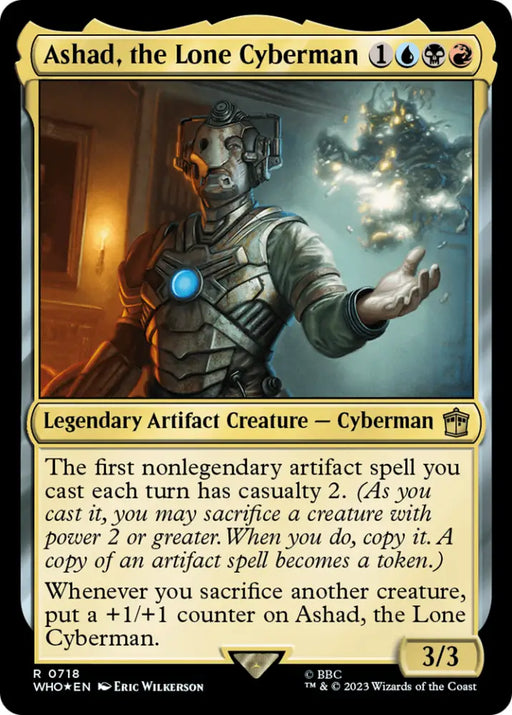 Ashad the Lone Cyberman (Surge Foil) [Doctor Who] - MTG Single