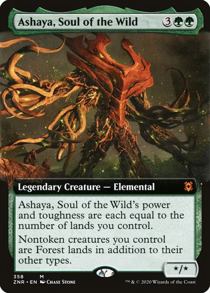 Ashaya Soul of the Wild (Extended Art) [Zendikar Rising] - MTG Single