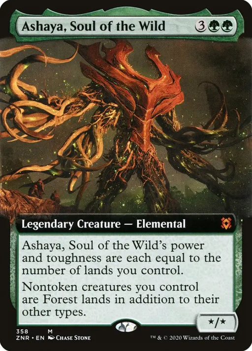 Ashaya Soul of the Wild (Extended Art) [Zendikar Rising] - MTG Single