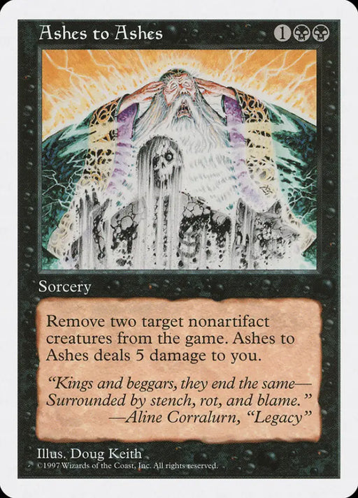 Ashes to Ashes [Fifth Edition] - MTG Single