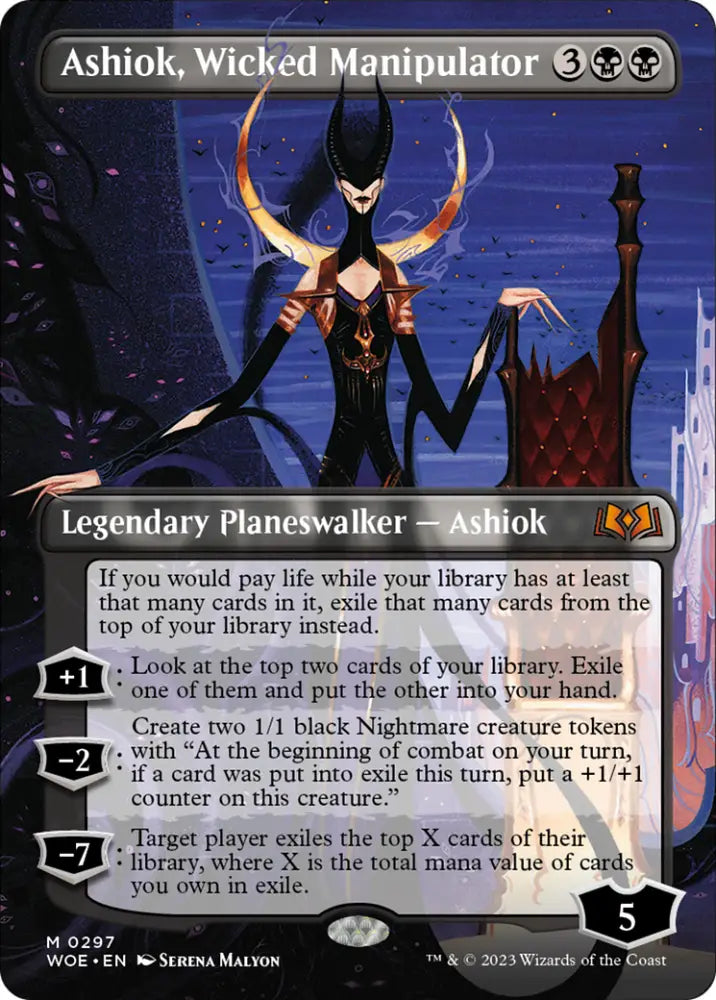 Ashiok Wicked Manipulator (Borderless Alternate Art) [Wilds of Eldraine] - MTG Single