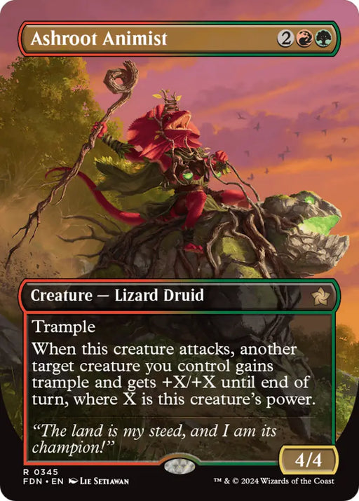 Ashroot Animist (Borderless) [Foundations] - MTG Single