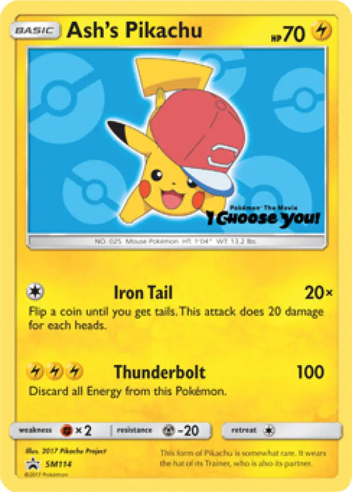 Ash’s Pikachu (SM114) [Sun & Moon: Black Star Promos] - Pokemon Single