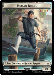 Assassin // Human Rogue Double-Sided Token [Assassin’s Creed Tokens] - MTG Single