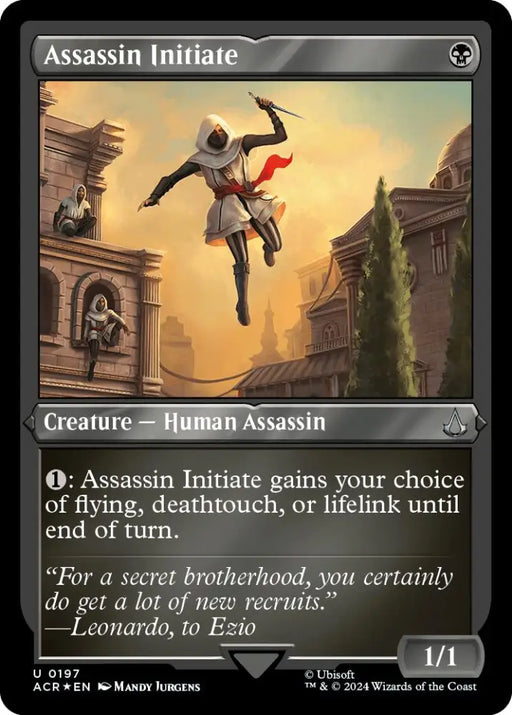 Assassin Initiate (Foil Etched) [Assassin’s Creed] - MTG Single