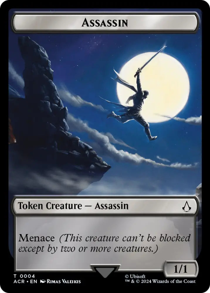 Assassin // Phobos Double-Sided Token [Assassin’s Creed Tokens] - MTG Single