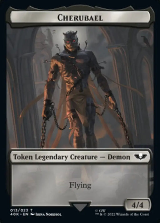 Astartes Warrior (001) // Cherubael Double-Sided Token [Warhammer 40,000 Tokens] - MTG Single