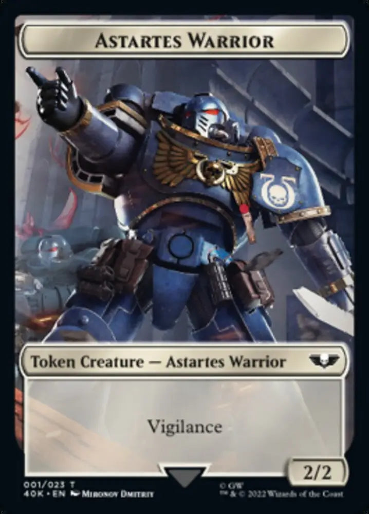 Astartes Warrior (001) // Robot Double-Sided Token [Warhammer 40,000 Tokens] - MTG Single