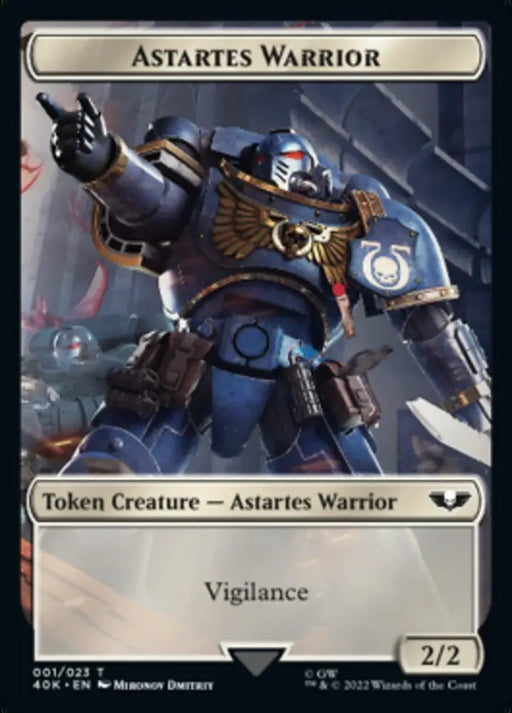 Astartes Warrior (001) // Robot Double-Sided Token [Warhammer 40,000 Tokens] - MTG Single