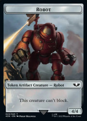 Astartes Warrior (001) // Robot Double-Sided Token [Warhammer 40,000 Tokens] - MTG Single