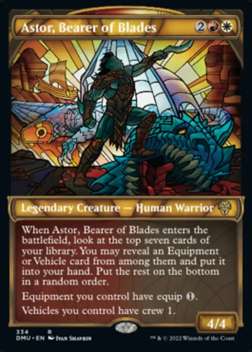 Astor Bearer of Blades (Showcase Textured) [Dominaria United] - MTG Single