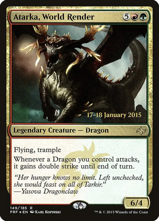 Atarka World Render [Fate Reforged Prerelease Promos] - MTG Single