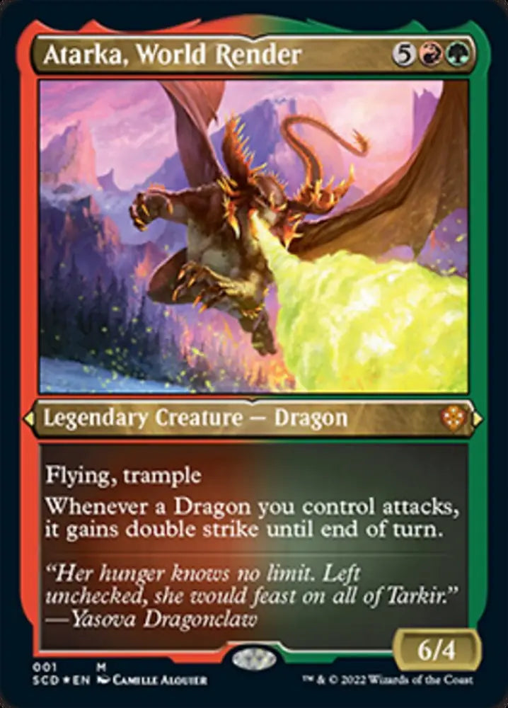 Atarka World Render (Foil Etched) [Starter Commander Decks] - MTG Single