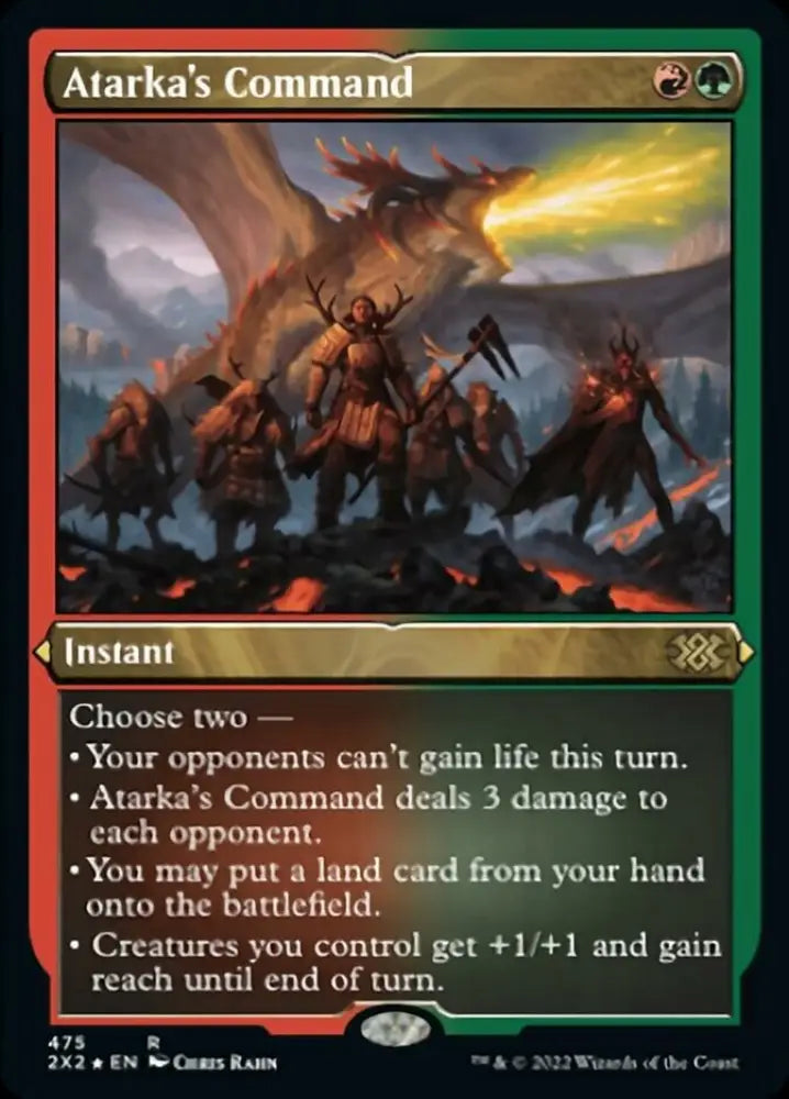 Atarka’s Command (Foil Etched) [Double Masters 2022] - MTG Single