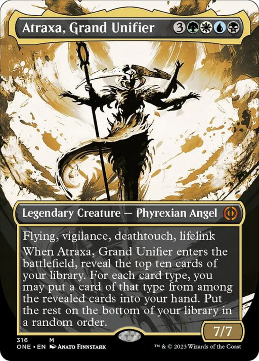 Atraxa Grand Unifier (Borderless Ichor) [Phyrexia: All Will Be One] - MTG Single