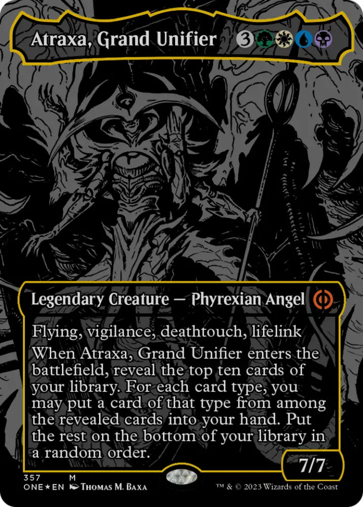 Atraxa Grand Unifier (Oil Slick Raised Foil) [Phyrexia: All Will Be One] - MTG Single