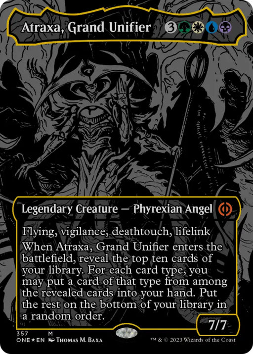 Atraxa Grand Unifier (Oil Slick Raised Foil) [Phyrexia: All Will Be One] - MTG Single