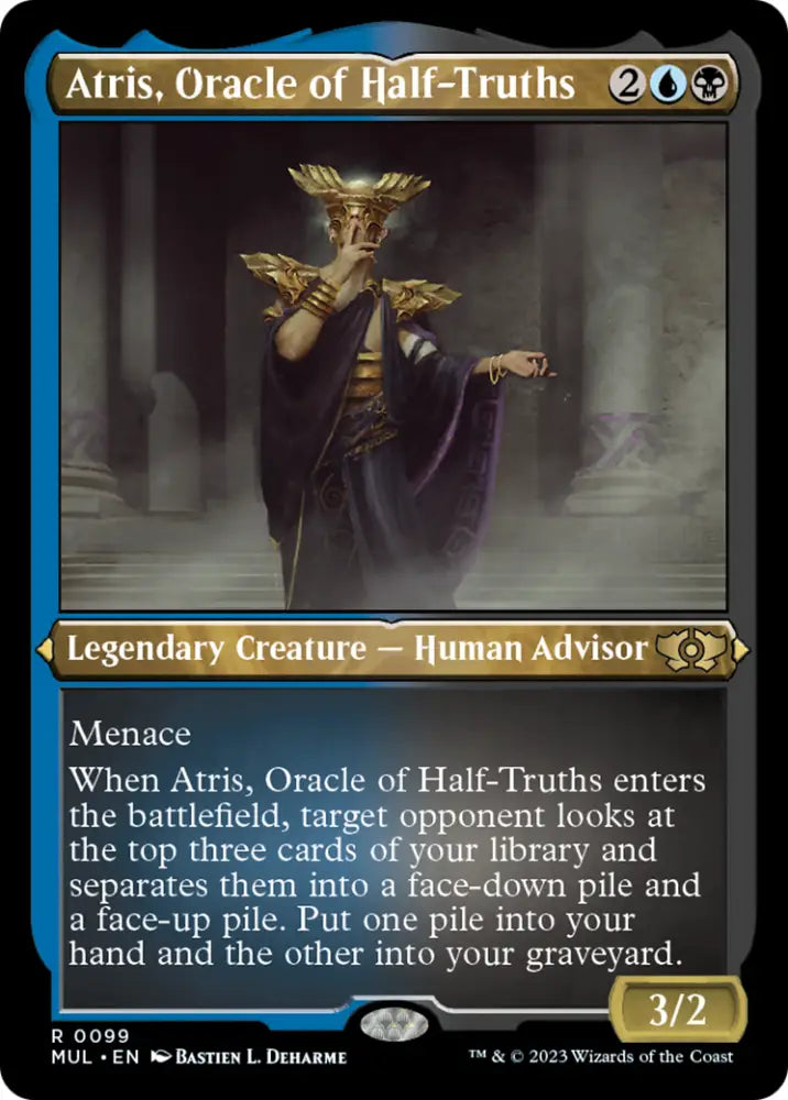 Atris Oracle of Half-Truths (Foil Etched) [Multiverse Legends] - MTG Single