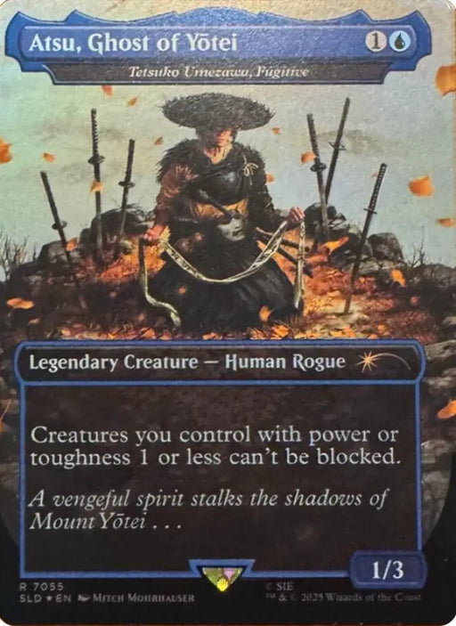 Atsu, Ghost of Yotei - Tetsuko Umezawa, Fugitive (Rainbow Foil) (7055) [Secret Lair Drop]