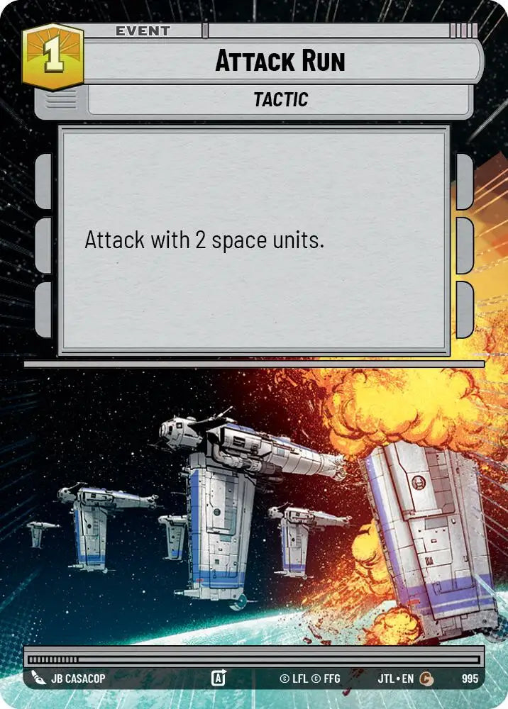 Attack Run (Hyperspace Foil) (995) [Jump to Lightspeed] - Star Wars: Unlimited Single