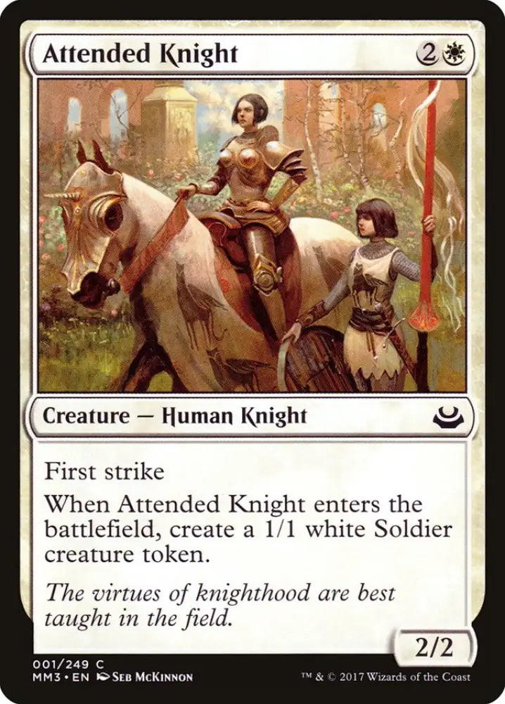 Attended Knight [Modern Masters 2017] - MTG Single