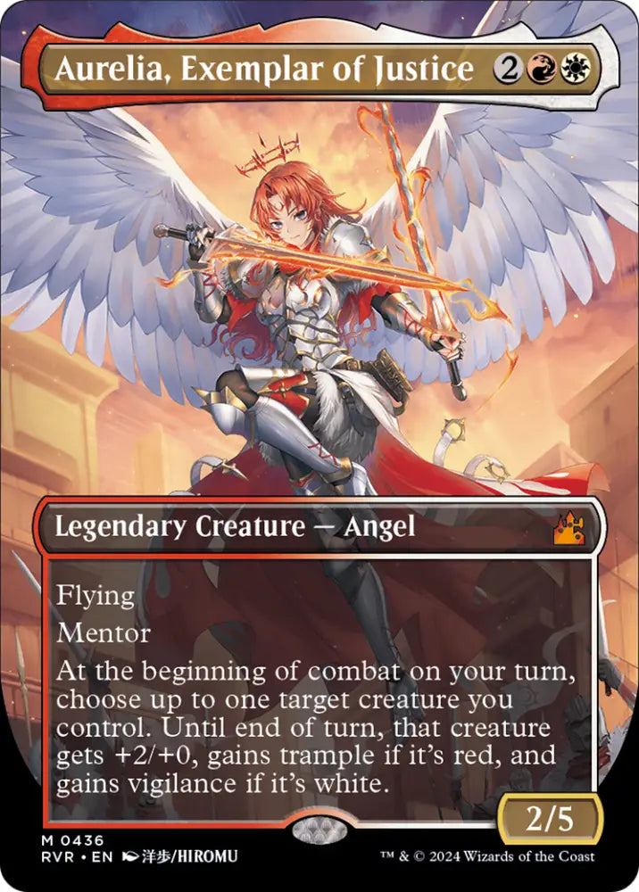 Aurelia Exemplar of Justice (Anime Borderless) [Ravnica Remastered] - MTG Single