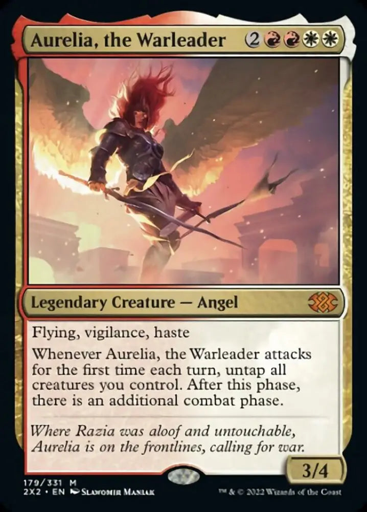 Aurelia the Warleader [Double Masters 2022] - MTG Single