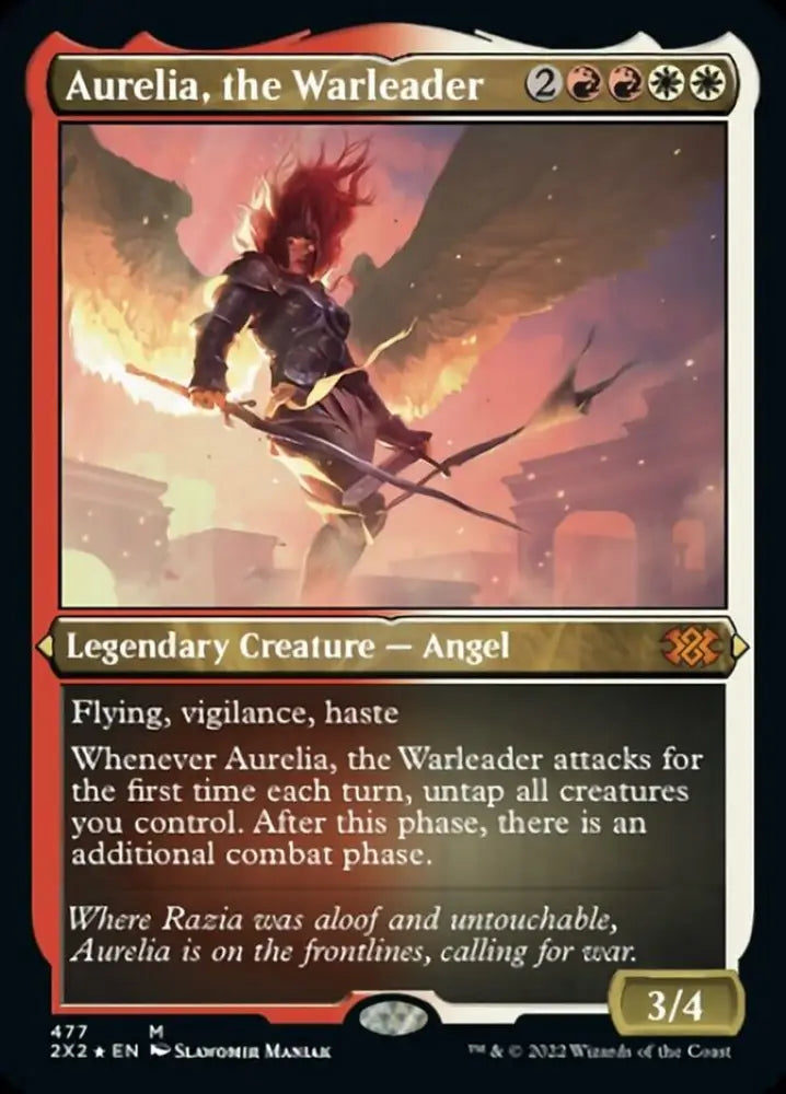 Aurelia the Warleader (Foil Etched) [Double Masters 2022] - MTG Single