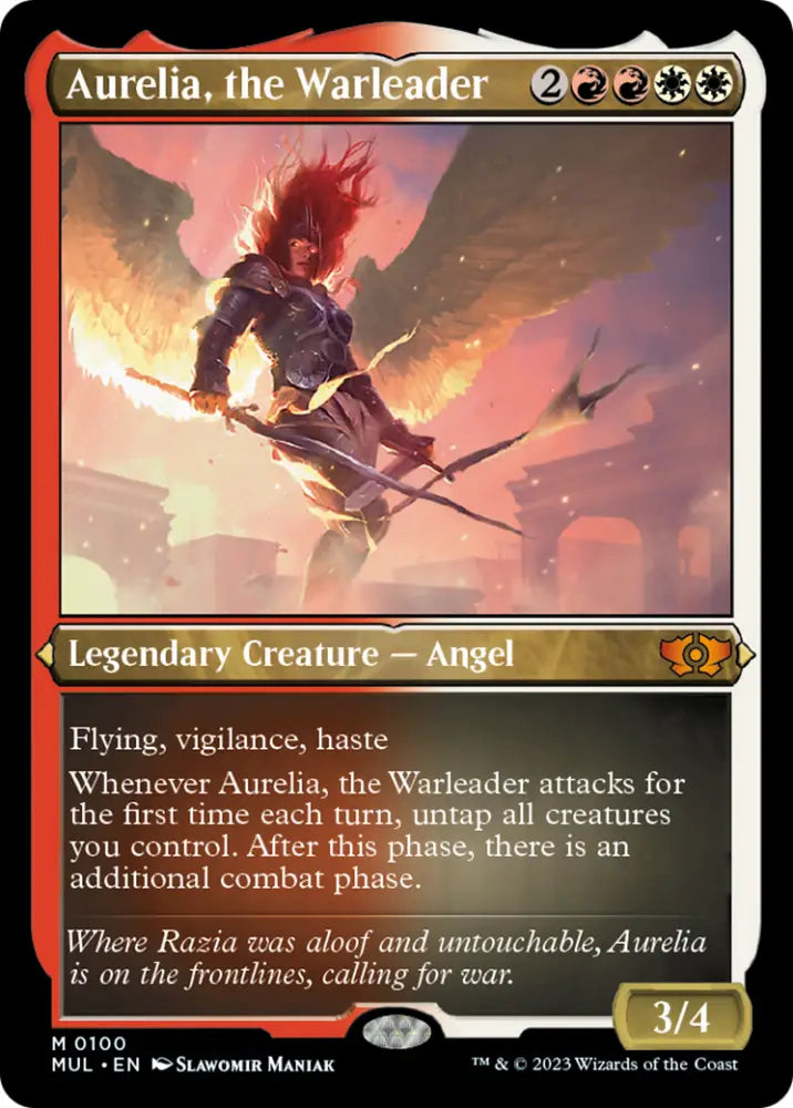 Aurelia the Warleader (Foil Etched) [Multiverse Legends] - MTG Single