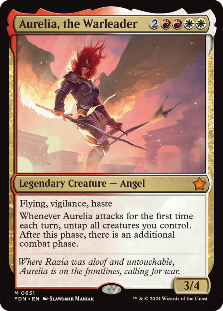 Aurelia the Warleader [Foundations] - MTG Single