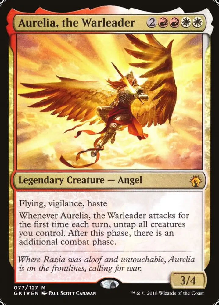 Aurelia the Warleader [Guilds of Ravnica Guild Kit] - MTG Single