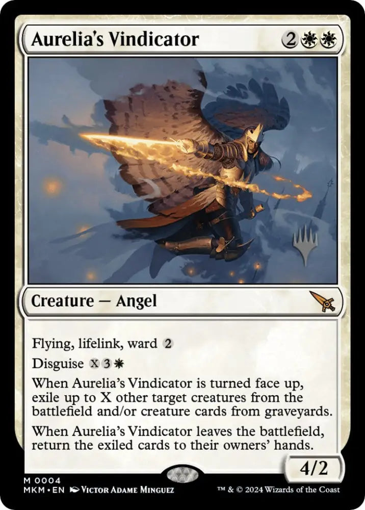 Aurelia’s Vindicator (Promo Pack) [Murders at Karlov Manor Promos] - MTG Single