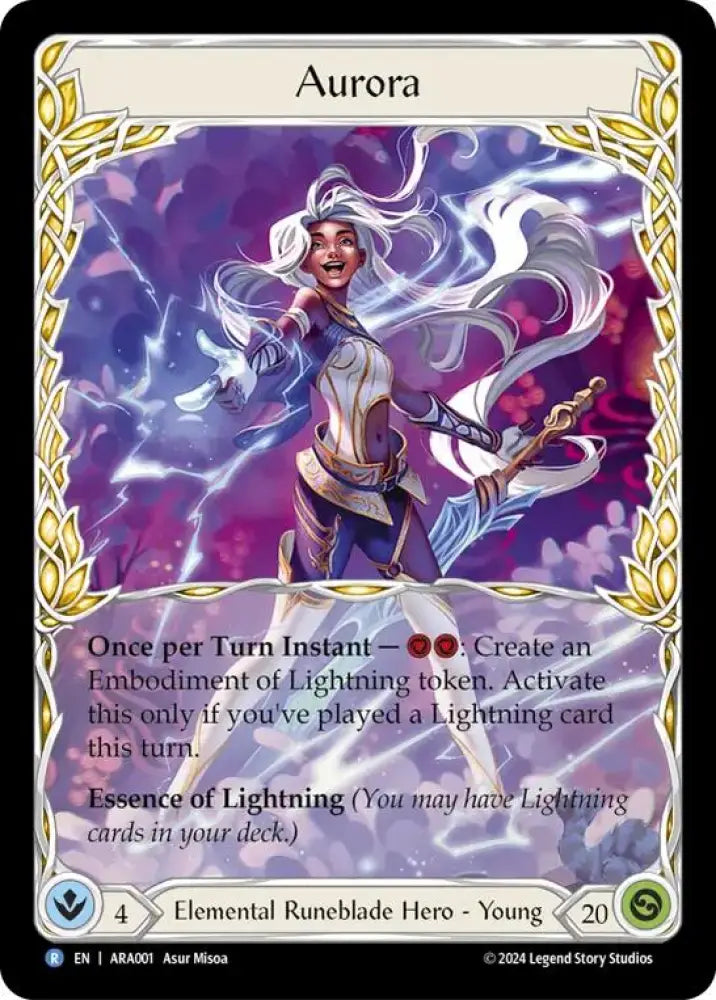 Aurora [Rosetta] (Aurora Blitz Deck) Rainbow Foil - Flesh And Blood Single