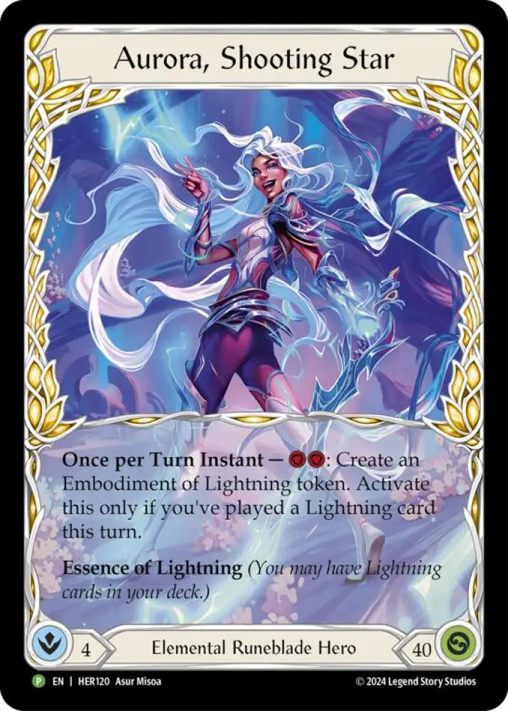 Aurora Shooting Star [HER120] (Promo) Rainbow Foil - Flesh And Blood Single