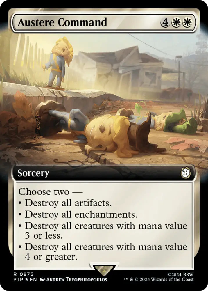 Austere Command (Extended Art) (Surge Foil) [Fallout] - MTG Single