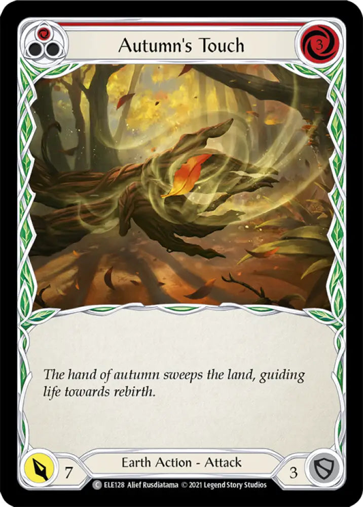 Autumn’s Touch (Red) [Tales of Aria 1st Edition] 1st Edition Rainbow Foil - Flesh And Blood Single