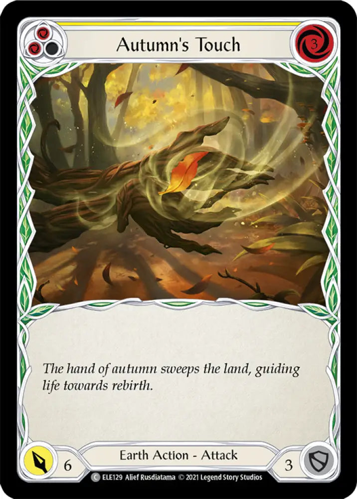 Autumn’s Touch (Yellow) [Tales of Aria 1st Edition] 1st Edition Rainbow Foil - Flesh And Blood Single
