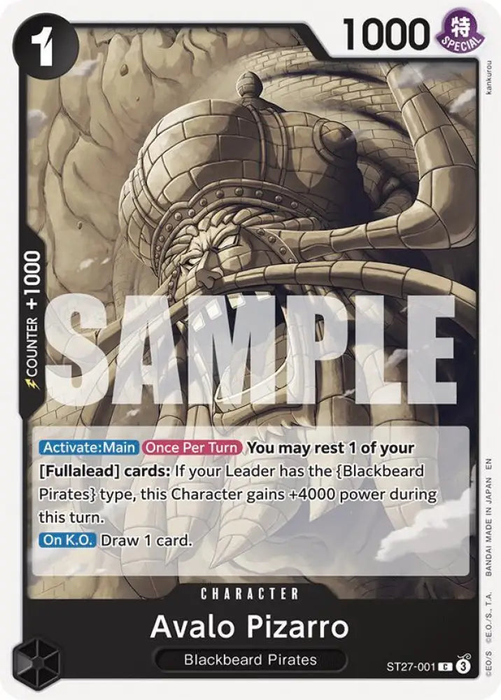 Avalo Pizarro (ST27-001) [Starter Deck 27: BLACK Marshall.D.Teach]