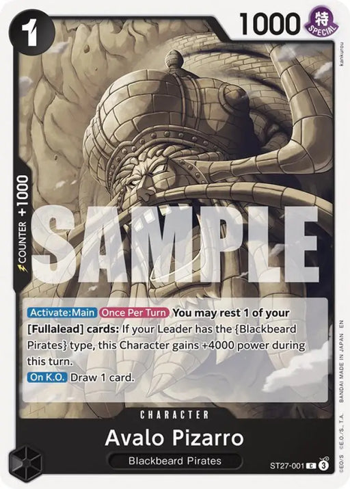 Avalo Pizarro (ST27-001) [Starter Deck 27: BLACK Marshall.D.Teach]