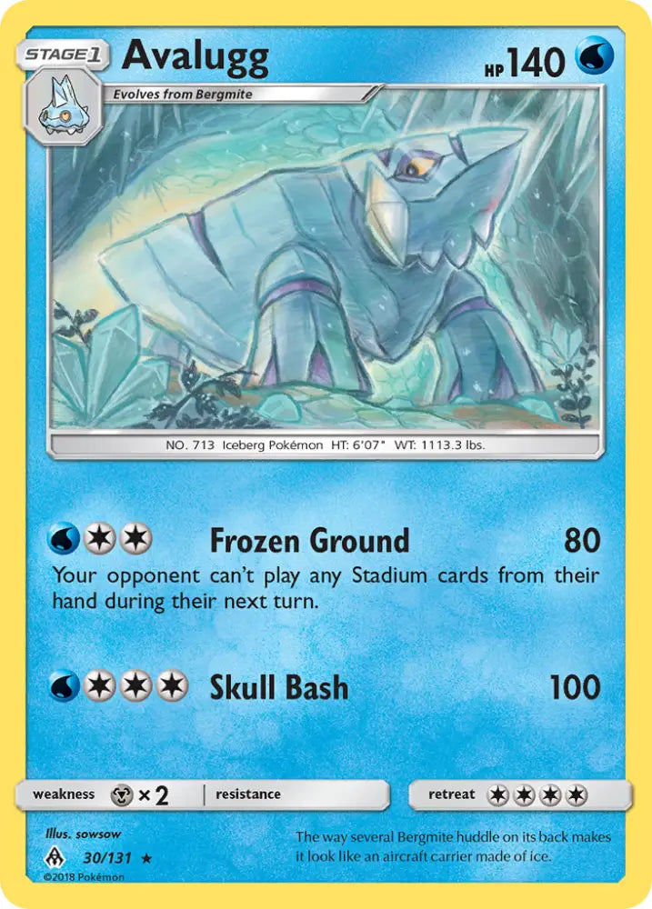 Avalugg (30/131) [Sun & Moon: Forbidden Light] - Pokemon Single