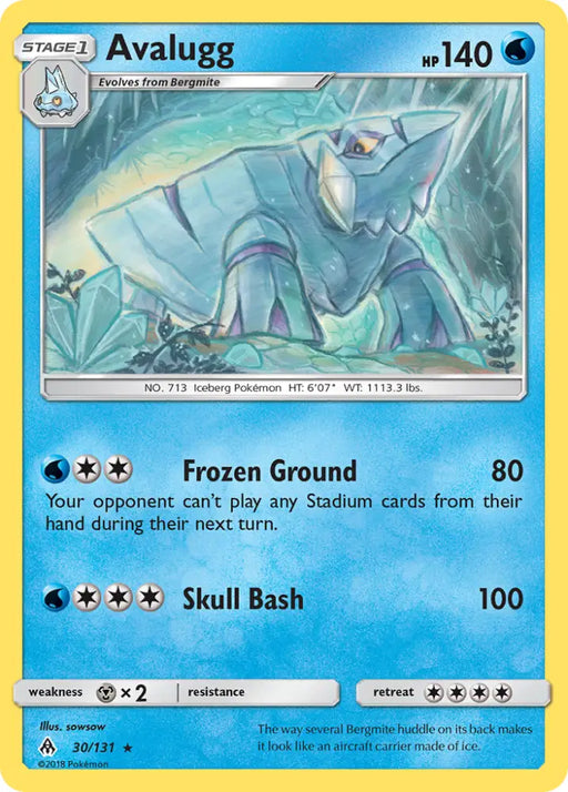 Avalugg (30/131) [Sun & Moon: Forbidden Light] - Pokemon Single