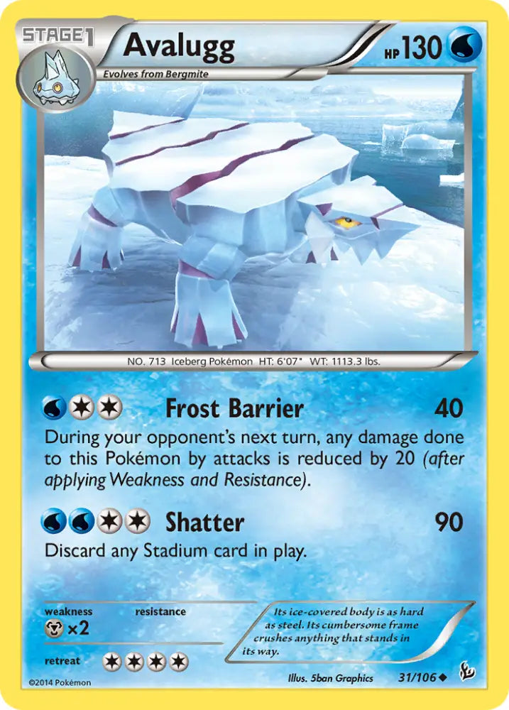 Avalugg (31/106) [XY: Flashfire] - Pokemon Single
